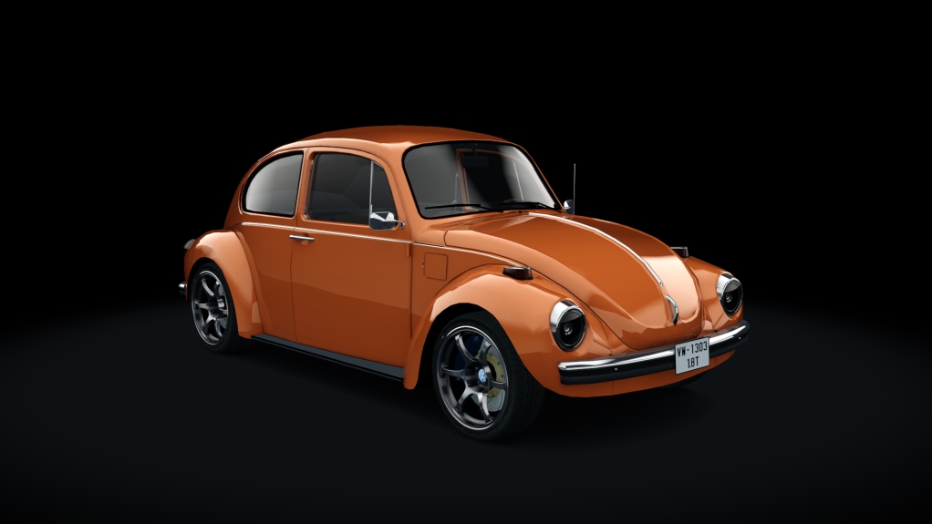 VW Beetle 1973 Sleeper, skin bright_orange