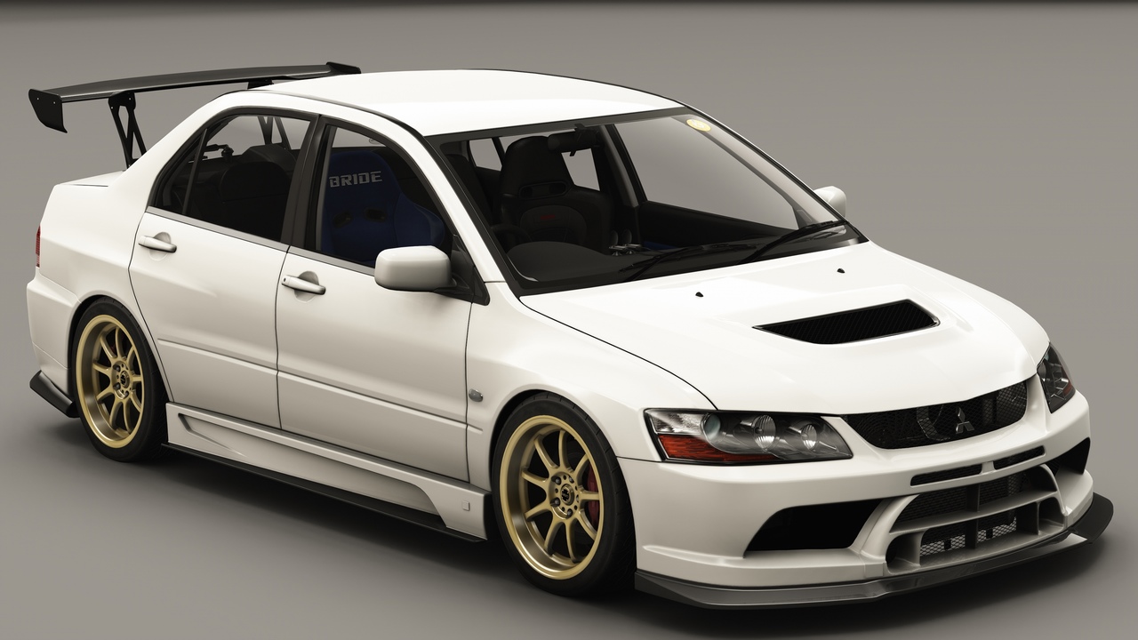 Mitsubishi Lancer Evolution IX MR VARIS, skin W83 Weightless White